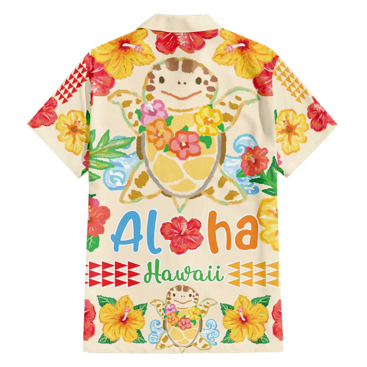 Kawaii Turtle Family Matching Off Shoulder Short Dress and Hawaiian Shirt Aloha Hibiscus Flowers LT9 - Polynesian Pride