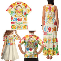 Kawaii Turtle Family Matching Tank Maxi Dress and Hawaiian Shirt Aloha Hibiscus Flowers LT9 - Polynesian Pride