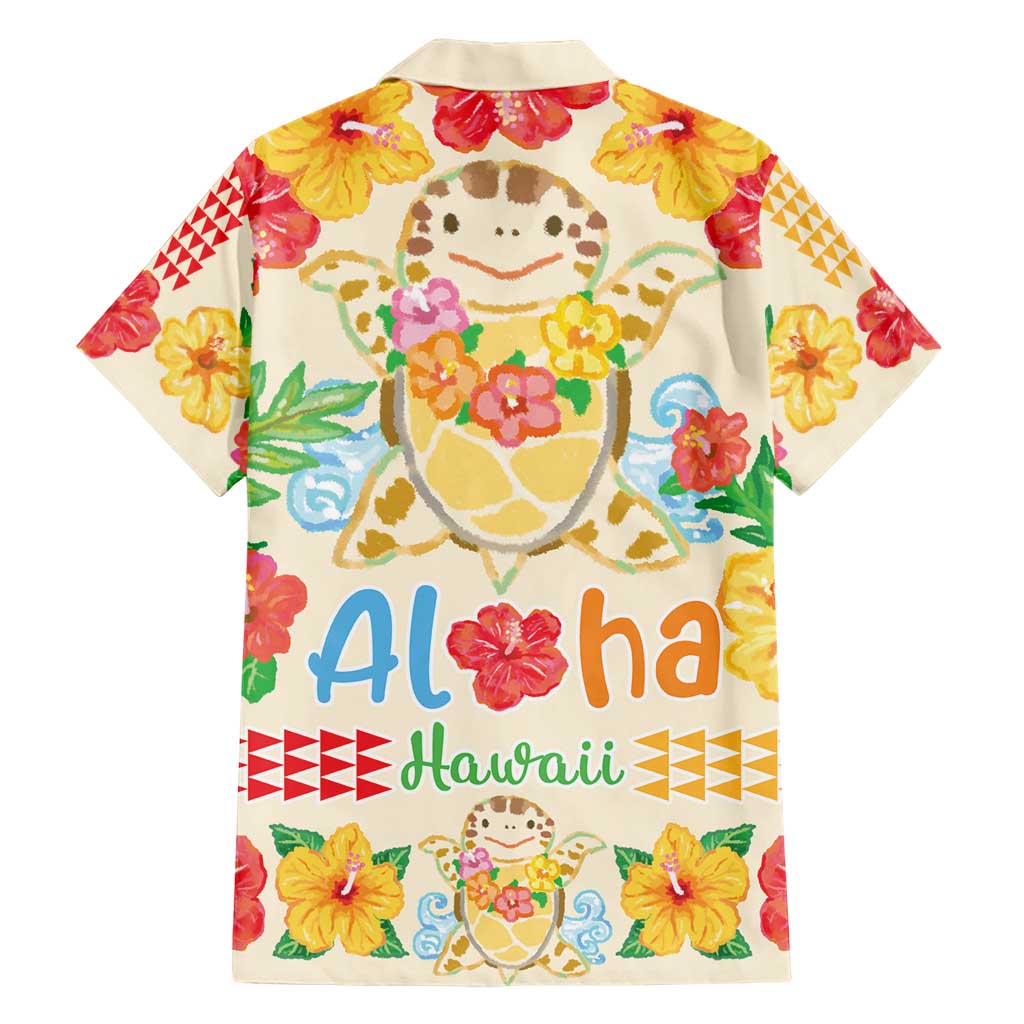 Kawaii Turtle Hawaiian Shirt Aloha Hibiscus Flowers LT9 - Polynesian Pride
