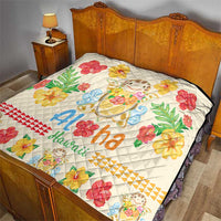Kawaii Turtle Quilt Aloha Hibiscus Flowers LT9 - Polynesian Pride
