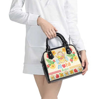 Kawaii Turtle Shoulder Handbag Aloha Hibiscus Flowers
