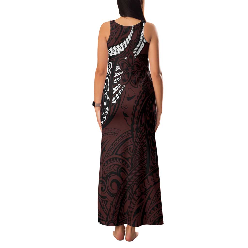 Polynesian Girl Tribal Tattoo Family Matching Tank Maxi Dress and Hawaiian Shirt Oxbood Vibe LT9 - Polynesian Pride