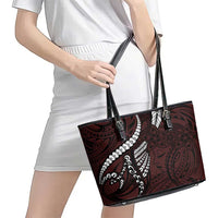 Polynesian Girl Tribal Tattoo Leather Tote Bag Oxbood Vibe LT9 - Polynesian Pride