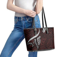 Polynesian Girl Tribal Tattoo Leather Tote Bag Oxbood Vibe LT9 - Polynesian Pride
