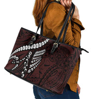 Polynesian Girl Tribal Tattoo Leather Tote Bag Oxbood Vibe LT9 - Polynesian Pride