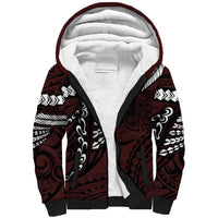 Polynesian Girl Tribal Tattoo Sherpa Hoodie Oxbood Vibe LT9 Unisex Oxblood - Polynesian Pride