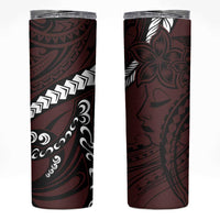 Polynesian Girl Tribal Tattoo Skinny Tumbler Oxbood Vibe LT9 Oxblood - Polynesian Pride