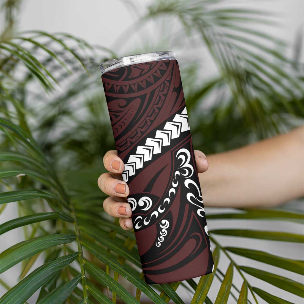 Polynesian Girl Tribal Tattoo Skinny Tumbler Oxbood Vibe LT9 - Polynesian Pride