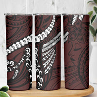 Polynesian Girl Tribal Tattoo Skinny Tumbler Oxbood Vibe LT9 - Polynesian Pride