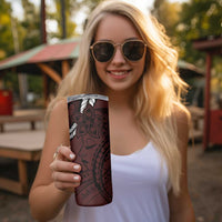 Polynesian Girl Tribal Tattoo Skinny Tumbler Oxbood Vibe LT9 - Polynesian Pride