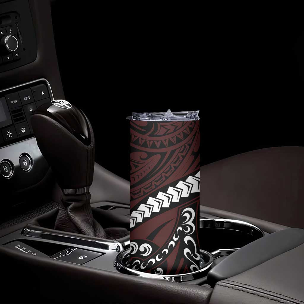 Polynesian Girl Tribal Tattoo Skinny Tumbler Oxbood Vibe LT9 - Polynesian Pride