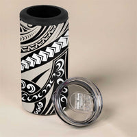 Polynesian Girl Tribal Tattoo 4 in 1 Can Cooler Tumbler Beige Vibe LT9 - Polynesian Pride