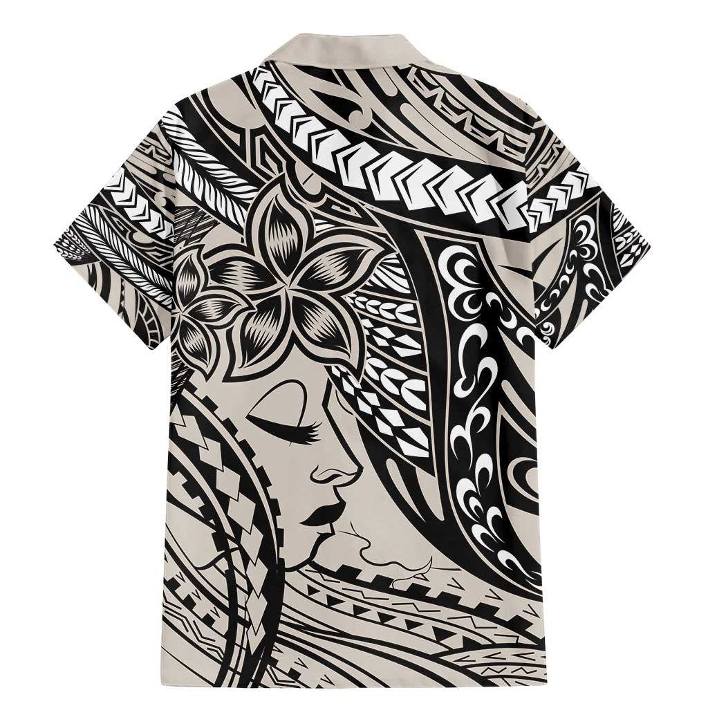 Polynesian Girl Tribal Tattoo Family Matching Mermaid Dress and Hawaiian Shirt Beige Vibe LT9 - Polynesian Pride