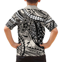 Polynesian Girl Tribal Tattoo Family Matching Summer Maxi Dress and Hawaiian Shirt Beige Vibe LT9 - Polynesian Pride