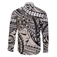 Polynesian Girl Tribal Tattoo Family Matching Tank Maxi Dress and Hawaiian Shirt Beige Vibe LT9 - Polynesian Pride