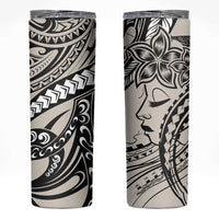 Polynesian Girl Tribal Tattoo Skinny Tumbler Beige Vibe LT9 Beige - Polynesian Pride