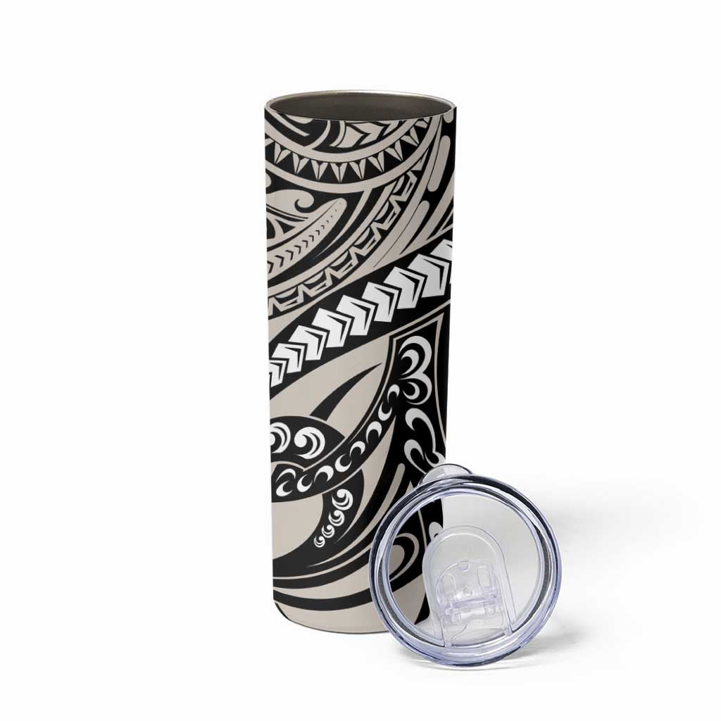 Polynesian Girl Tribal Tattoo Skinny Tumbler Beige Vibe LT9 - Polynesian Pride