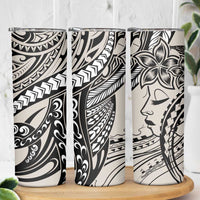 Polynesian Girl Tribal Tattoo Skinny Tumbler Beige Vibe LT9 - Polynesian Pride