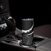 Polynesian Oxblood Line Art Tribal Tattoo Skinny Tumbler LT9 - Polynesian Pride