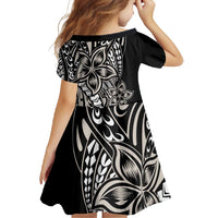 Polynesian Plumeria Floral Tattoo Pattern Family Matching Long Sleeve Bodycon Dress and Hawaiian Shirt Beige Style LT9 - Polynesian Pride
