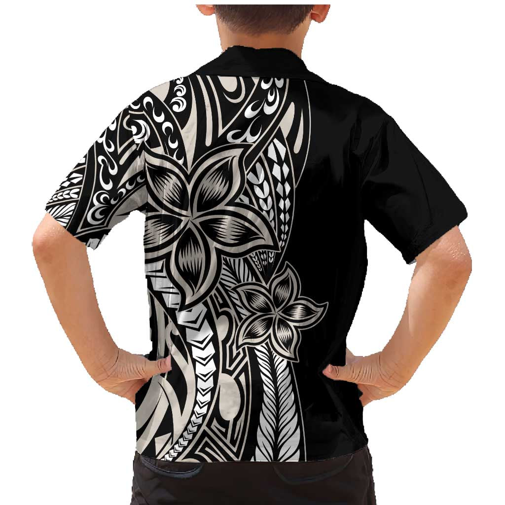 Polynesian Plumeria Floral Tattoo Pattern Family Matching Mermaid Dress and Hawaiian Shirt Beige Style LT9 - Polynesian Pride