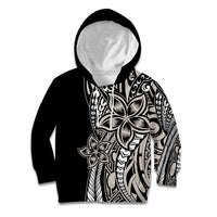 Polynesian Plumeria Floral Tattoo Pattern Kid Hoodie Beige Style LT9 Hoodie Beige - Polynesian Pride