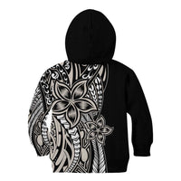 Polynesian Plumeria Floral Tattoo Pattern Kid Hoodie Beige Style LT9 - Polynesian Pride