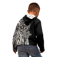 Polynesian Plumeria Floral Tattoo Pattern Kid Hoodie Beige Style LT9 - Polynesian Pride