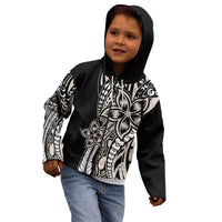 Polynesian Plumeria Floral Tattoo Pattern Kid Hoodie Beige Style LT9 - Polynesian Pride
