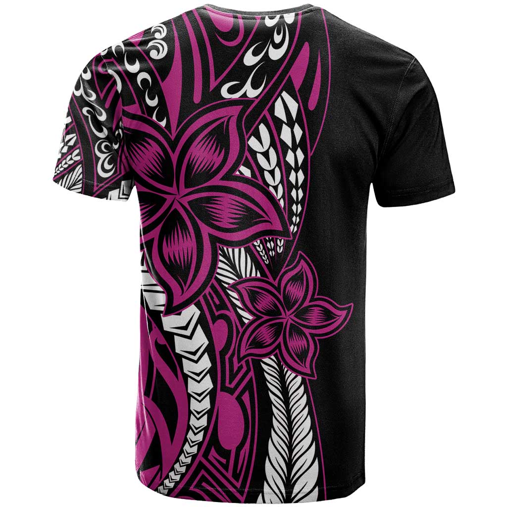 Polynesian Plumeria Floral Tattoo Pattern T Shirt Pink Style LT9 - Polynesian Pride