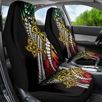 Polynesian Plumeria Floral Tattoo Pattern Car Seat Cover Reggae Style LT9 - Polynesian Pride