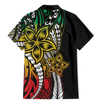 Polynesian Plumeria Floral Tattoo Pattern Family Matching Mermaid Dress and Hawaiian Shirt Reggae Style LT9 - Polynesian Pride