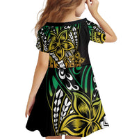 Polynesian Plumeria Floral Tattoo Pattern Family Matching Off Shoulder Maxi Dress and Hawaiian Shirt Reggae Style LT9 - Polynesian Pride