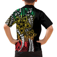 Polynesian Plumeria Floral Tattoo Pattern Family Matching Puletasi and Hawaiian Shirt Reggae Style LT9 - Polynesian Pride