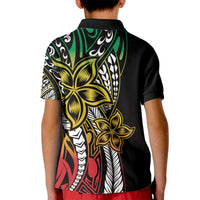 Polynesian Plumeria Floral Tattoo Pattern Kid Polo Shirt Reggae Style LT9 - Polynesian Pride