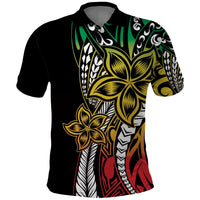 Polynesian Plumeria Floral Tattoo Pattern Polo Shirt Reggae Style LT9 Reggae - Polynesian Pride