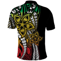 Polynesian Plumeria Floral Tattoo Pattern Polo Shirt Reggae Style LT9 - Polynesian Pride