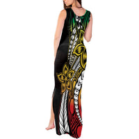 Polynesian Plumeria Floral Tattoo Pattern Tank Maxi Dress Reggae Style LT9 - Polynesian Pride