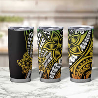 Polynesian Plumeria Floral Tattoo Pattern Tumbler Cup Reggae Style LT9 - Polynesian Pride