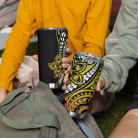 Polynesian Plumeria Floral Tattoo Pattern Tumbler Cup Reggae Style LT9 - Polynesian Pride