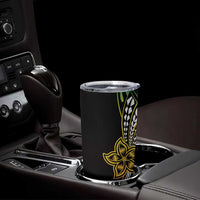 Polynesian Plumeria Floral Tattoo Pattern Tumbler Cup Reggae Style LT9 - Polynesian Pride