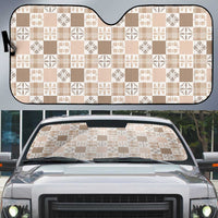 Hawaiian Palaka Quilt Pattern Auto Sun Shade Hawaii Culture Bird of Paradise Exotic Motif - Polynesian Pride