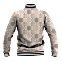 Hawaiian Palaka Quilt Pattern Baseball Jacket Hawaii Culture Bird of Paradise Exotic Motif - Polynesian Pride