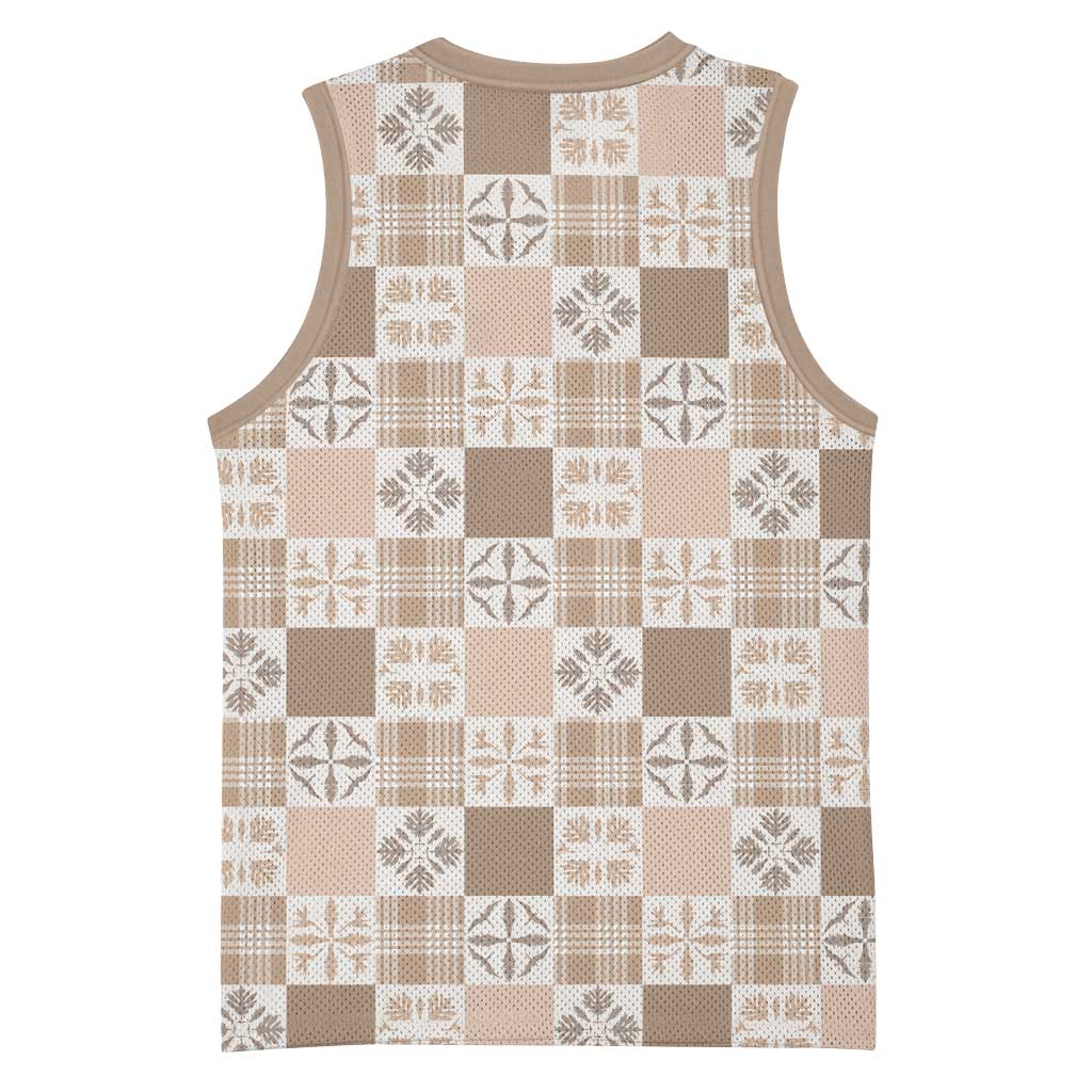 Hawaiian Palaka Quilt Pattern Basketball Jersey Hawaii Culture Bird of Paradise Exotic Motif LT9 - Polynesian Pride