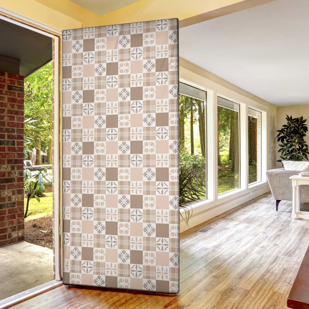 Hawaiian Palaka Quilt Pattern Door Cover Hawaii Culture Bird of Paradise Exotic Motif LT9 - Polynesian Pride