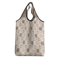 Hawaiian Palaka Quilt Pattern Grocery Bag Hawaii Culture Bird of Paradise Exotic Motif LT9 - Polynesian Pride