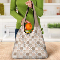 Hawaiian Palaka Quilt Pattern Grocery Bag Hawaii Culture Bird of Paradise Exotic Motif LT9 - Polynesian Pride