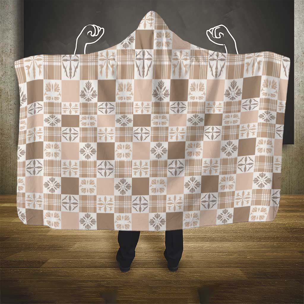 Hawaiian Palaka Quilt Pattern Hooded Blanket Hawaii Culture Bird of Paradise Exotic Motif LT9 - Polynesian Pride