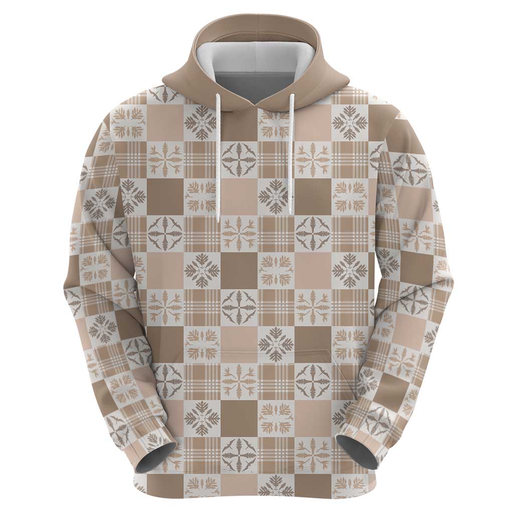 Hawaiian Palaka Quilt Pattern Hoodie Hawaii Culture Bird of Paradise Exotic Motif LT9 - Polynesian Pride