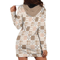 Hawaiian Palaka Quilt Pattern Hoodie Dress Hawaii Culture Bird of Paradise Exotic Motif LT9 - Polynesian Pride
